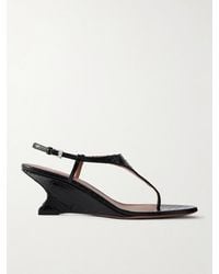 Paris Texas - Nina 50 Snake-Effect Leather Thong Sandals - Lyst