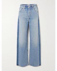 Citizens of Humanity - Net Sustain Ayla Baggy Tuxedo High-Rise Wide-Leg Two-Tone Organic Jeans - Lyst