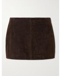 Nour Hammour - Mini-Jupe En Daim Avery - Lyst