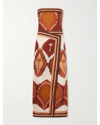 Johanna Ortiz - Printed Cotton-Poplin Midi Dress - Lyst