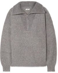 Étoile Isabel Marant Myclan Ribbed-knit Sweater - Gray