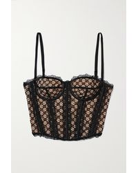 Gucci - Gg Supreme Bustier Top - Lyst