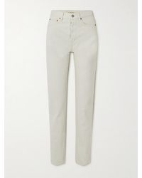 Saint Laurent - Hoch Sitzende Jeans Mit Schmalem Bein - Lyst