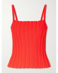 STAUD - Skye Ribbed Jersey Tank - Lyst