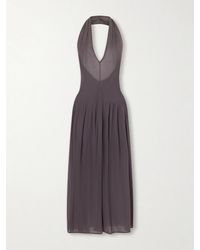 St. Agni - Tencel Lyocell Halterneck Midi Dress - Lyst