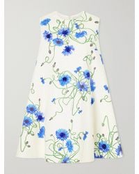 Stella McCartney - Printed Cotton-Poplin Mini Dress - Lyst