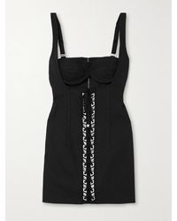 Dion Lee - Minikleid Aus Twill Aus Einer Stretch-Biobaumwollmischung Mit Cut-Out Und Nieten - Lyst