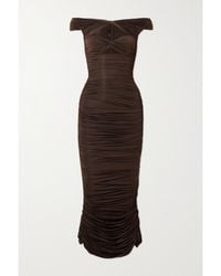 Alex Perry - Knox Off-The-Shoulder Cutout Stretch-Jersey Midi Dress - Lyst