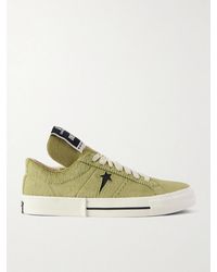Rick Owens - Converse Onestr Sneakers Aus Kuhhaar Mit Lederbesätzen - Lyst