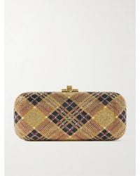 Judith Leiber - Long Slide Clutch Mit Goldfarbenen Details Und Kristallen - Lyst