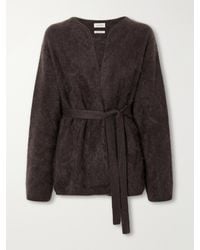 Almala - Aria Belted Brushed Cashmere Cardigan - Lyst
