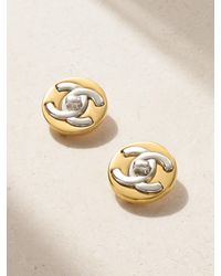 CHANEL - And-Plated Clip Earrings - Lyst