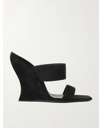 Alaïa - Suede Wedge Sandals - Lyst