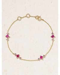 STONE AND STRAND - Power Princess Armband Aus 14 Karat Mit Rubinen Und Saphiren - Lyst