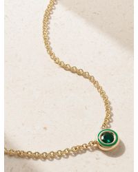 Alison Lou - Madison Kette Aus 14 Karat Mit Smaragd Und Emaille - Lyst