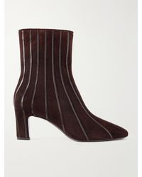 Herbert Levine - A Fine Line 65 Leather-Trimmed Suede Ankle Boots - Lyst