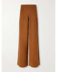 Allude - Wool And Cashmere-Blend Mid-Rise Wide-Leg Pants - Lyst