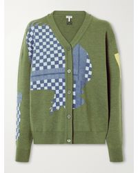 Loewe - Cosima Von Bonin Intarsia-Knit Wool-Blend Cardigan - Lyst