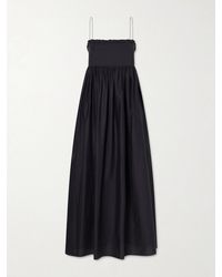 Matteau - Empire Ruffled Cotton-Poplin Midi Dress - Lyst