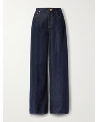 Zimmermann - Crush High-Rise Wide-Leg Jeans - Lyst