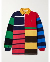 Polo Ralph Lauren - Oversized-Hemd Aus Baumwoll-Jersey Mit Streifen Und Twill-Besatz - Lyst
