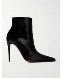 Christian Louboutin - Kate Max 100 Velvet Ankle Boots - Lyst