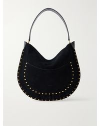 Isabel Marant - Oskan Embellished Suede Shoulder Bag - Lyst
