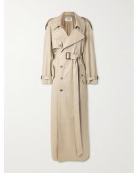Saint Laurent - Oversized Belted Cotton-Twill Trench Coat - Lyst