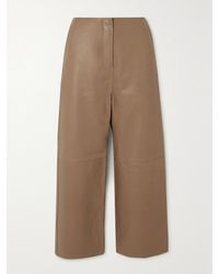 TOTEME - Net Sustain Paneled Leather Wide-Leg Pants - Lyst