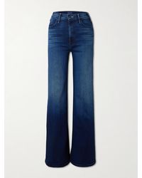 Mother - The Hustler Roller Sneak Hoch Sitzende Jeans Mit Weitem Bein - Lyst