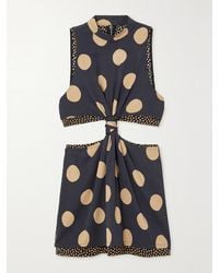 Proenza Schouler - Cutout Layered Polka-Dot Stretch-Jersey Top - Lyst
