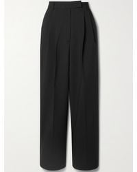 Frankie Shop - Bea Pleated Crepe Straight-Leg Pants - Lyst