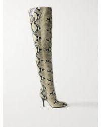KHAITE - Colt Overknees Aus Leder Mit Schlangeneffekt - Lyst