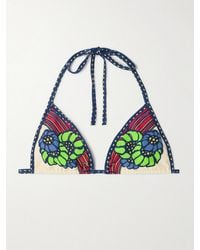 La DoubleJ - Printed Triangle Bikini Top - Lyst