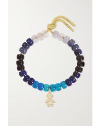 Carolina Bucci - Trancoso Forte Beads Armband Aus Lurex® Mit Details Aus 18 Karat Gold Und Mehreren Steinen - Lyst