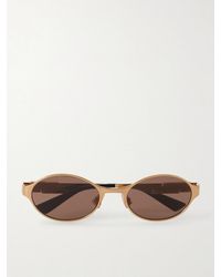 Bottega Veneta - Ribbon Round-Frame-Tone Sunglasses - Lyst