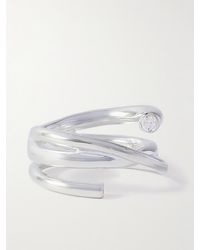 Completedworks - Versilberter Ring Aus Recyceltem Mit Cubic Zirkonia - Lyst