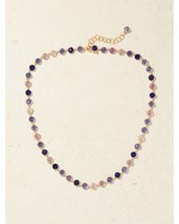 Irene Neuwirth - Classic Kette Aus 18 Karat Roségold Mit Mehreren Steinen - Lyst