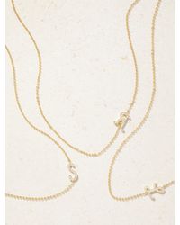 Anita Ko - Initial Kette Aus 18 Karat Gold Mit Diamanten - Lyst