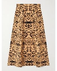 Ulla Johnson - Lani Jacquard-Knit Midi Skirt - Lyst