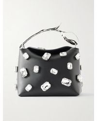 Erdem - Bloom Mini Crystal-Embellished Leather Clutch - Lyst