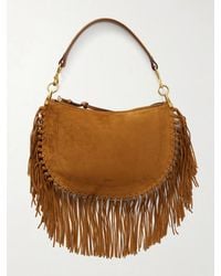 Isabel Marant - Oskan Soft Fringed Suede Shoulder Bag - Lyst