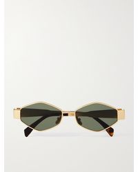 Celine - Triomphe Hexagon-Frame-Tone Sunglasses - Lyst