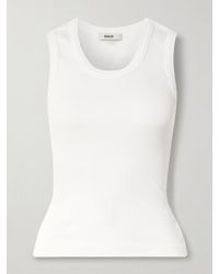 Agolde - Poppy Ribbed Stretch Organic Cotton And Lyocell-Blend Jersey Tank - Lyst