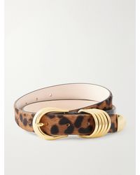 DEHANCHE - Hollyhock Embellished Leopard-Print Calf-Hair Embossed-Leather Belt - Lyst