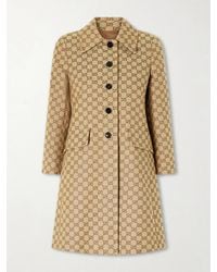 Gucci - Gg-Jacquard Cotton-Blend Canvas Coat - Lyst
