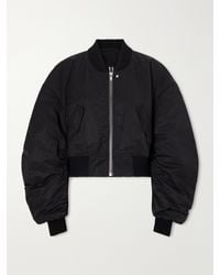 Rick Owens - Secchia Padded Cropped Cotton-Blend Bomber Jacket - Lyst
