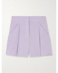 Veronica Beard - Elbe Shorts Aus Webstoff Mit Falten - Lyst