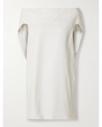 The Row - Anitas Off-The-Shoulder Cape-Effect Cotton-Poplin Top - Lyst