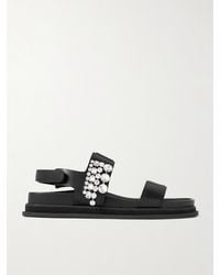 Jimmy Choo - Verity Sandalen Aus Leder Mit Kristallen - Lyst
